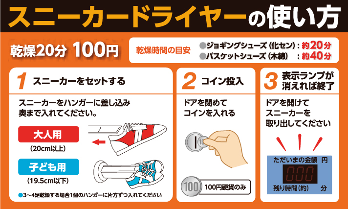 スニーカードライヤーの使い方